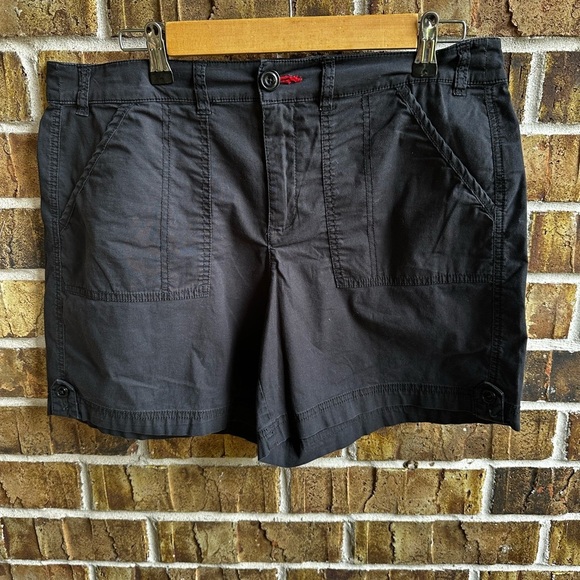 Black Cargo Shorts with Classic Design - Picture 1 of 10